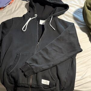 Men's Black Zip-Up Hoodie